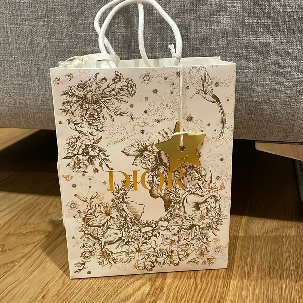 Dior Holiday Shopping Bag with Metal Charm